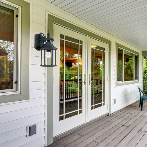 Devonshire 1 Light 14 inch Black Outdoor Wall Lantern